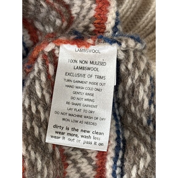 Toad & Co Women Hoodie Sweater Medium Striped Lambswool Zip Pockets Cozy Outdoor - Picture 9 of 11